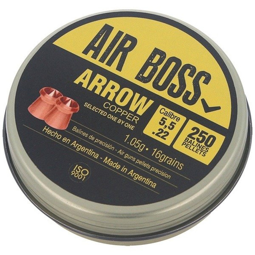 Apolo - Air Boss Arrow Copper Airgun Pellets - .22 / 5.5mm - 250 pcs - E30100