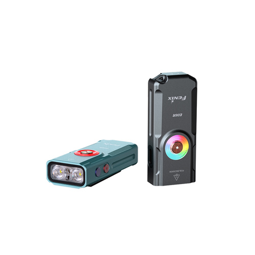 Fenix - Keychain Flashlight E06R - 700 lm - UV/Laser - USB-C - Magnet - Turquoise - E06R.14111