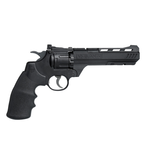 Crosman - Vigilante Airgun Revolver - 4.5 mm Diabolo / 4.46 BB - 6'' Barrel - Black - CCP8B2