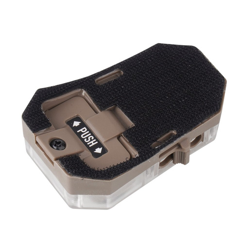 Opsmen - F101 "Stealth" Light / Strobe for Tactical Helmet - Green / White / IR - Coyote Brown - F101-CB