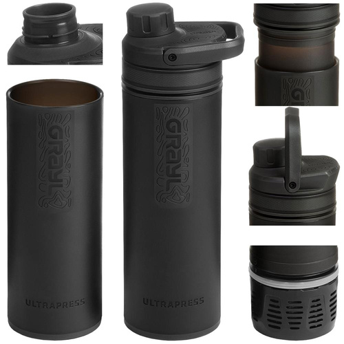 Grayl - UltraPress water filter bottle - 500 ml - Black - 500-COV