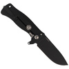 LionSteel - SR Flipper Aluminum Black / Black Blade Folding Knife - SR11A BB