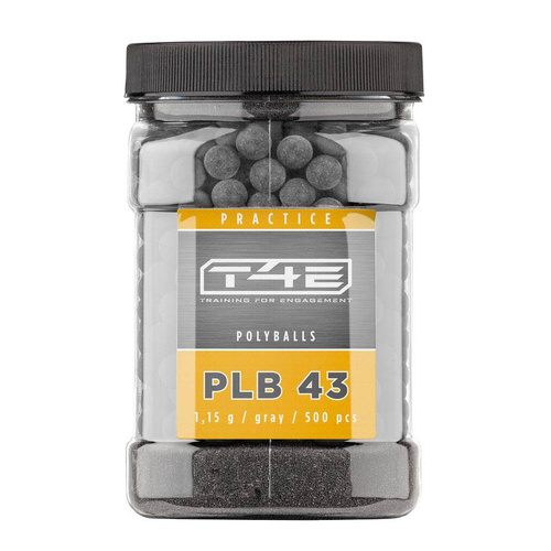 Umarex - T4E Practice PLB Polyurethane Bullets - Cal. .43 - 500 Pcs. - Gray - 2.4505