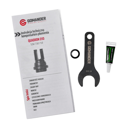 Gomander - Quadron Evo Flame Compensator - 5,56 mm - 1/2x28 - Black - TB0.9616