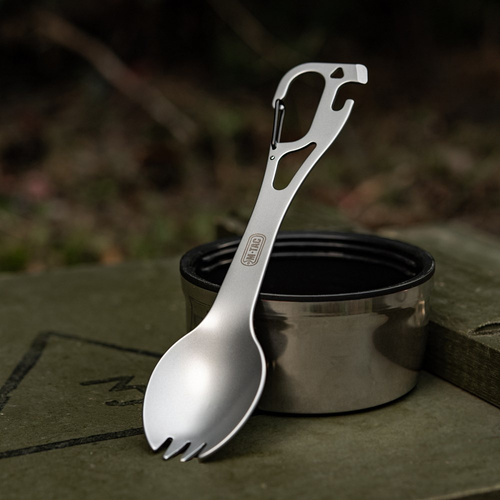 M-Tac - Fork Spoon with Carabiner - Stainless Steel - 60011235