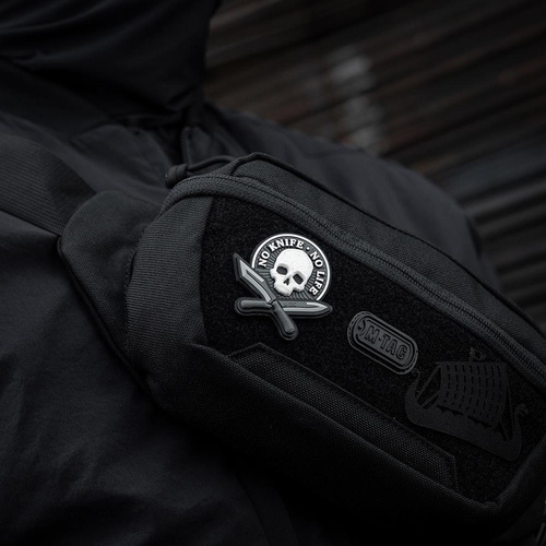 M-Tac - No Knife - No Life 3D PVC Patch - Black / White - 51128236