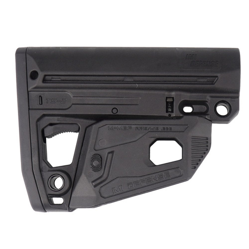 IMI Defense - TS2 M16 / AR15 Tactical Buttstock with Magwell & Extended Overmolded Buttplate - Mil-Spec - Black - IMI-ZS107M