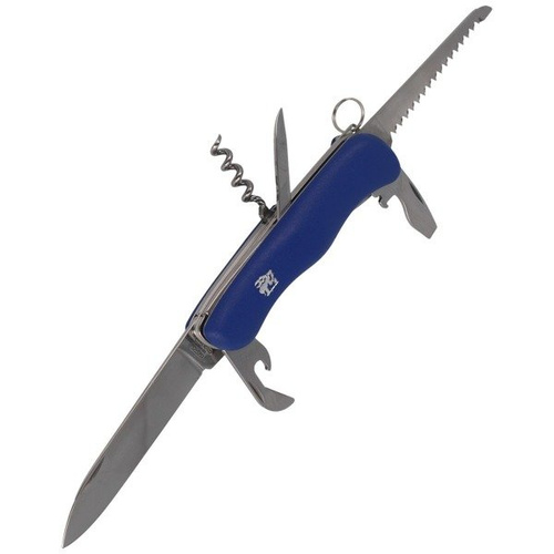 Mikov - Multifunction Pocket Knife Praktik 110 mm - 6 Tools - Blue - 115-NH-6/AK BLU