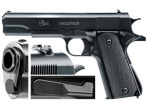 Combat Zone - 19Eleven 6 mm ASG Pistol Replica - Black - 2.5999