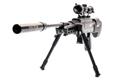 Black Ops - Sniper Power Piston Break-Action Rifle with 4x32 Scope and Bipod - 4.5 mm - B1090