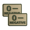 Helikon - PVC Patch - Blood Type - 0- NEG - Khaki - 2 pcs