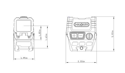 Holosun - AEMS Core Red Dot Sight - 1/3 Co-Witness Mount - AEMS-110101