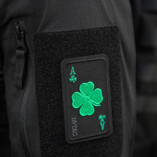 M-Tac - Lucky Card Patch - Cordura 500D - Clover - Black - 51391002