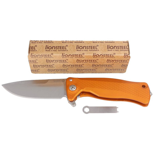 LionSteel - SR11A Folding Knife - Sleipner - Orange - SR11A OS