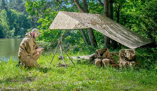 Helikon - Supertarp® Shelter Cape - 300 x 300 cm - Woodland - PO-STP-PO-03
