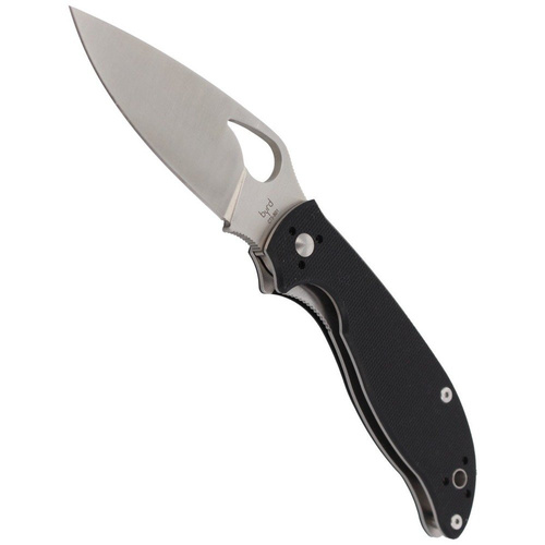Spyderco - Byrd Raven™ 2 G-10 Black Plain Folding Knife - BY08GP2