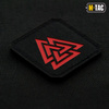 M-Tac - Laser Cut Valknut Square Patch - Red / Black - 51162233