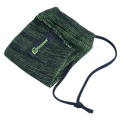 Lockdown - Pistol Gun Cover Sock - 4'' x 14'' - Black / Green - 1099390