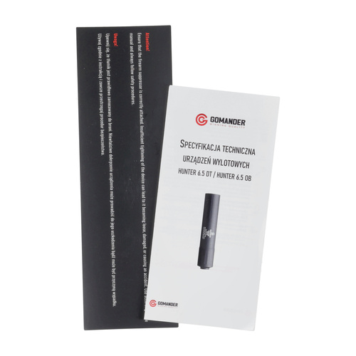 Gomander - Hunter 6.5 OB gen2 Hunting Rifle Silencer - Slide On - M15x1 - Black - TB0.10133_1-M15