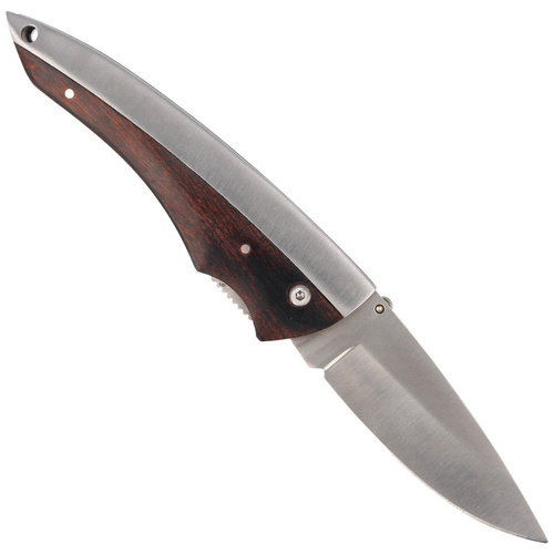 Herbertz - Drop Point Wood/Metal Folding Knife - 288611