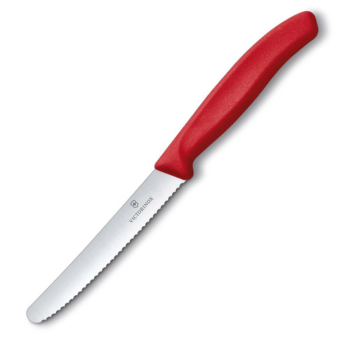 Victorinox - Kitchen Knife Swiss Classic - Serrated - Red - 6.7831