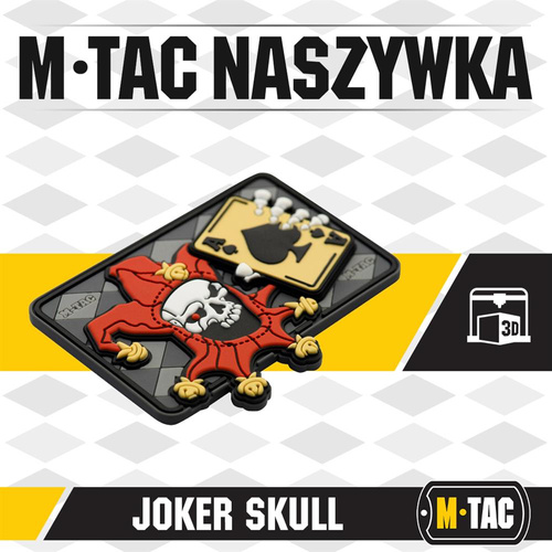 M-Tac - Morale Patch - Joker Skull 3D PVC - Black - 51120000