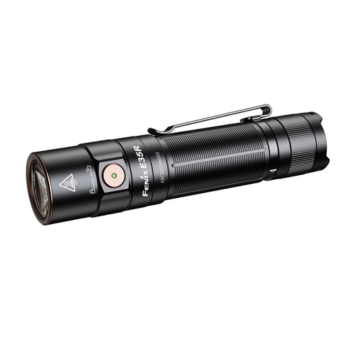 Fenix - Tactical Flashlight E35R with 5000 mAh Battery + AOD-S V2.0 Diffuser - 3100 lm - Black - E35R+AOD-S V2.0