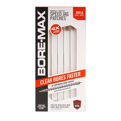 Real Avid - Bore-Max Speed Jag Patches Refill Pack - 8'' - .22-.30 - 250 pcs. - AVBMPATCH8