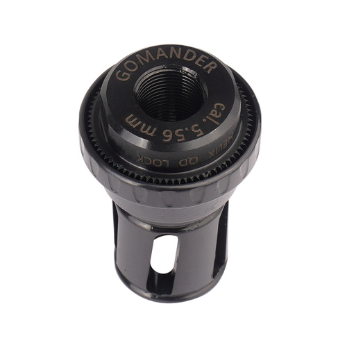 Gomander - Suppressor Tactinox 5,56 QD Lock M26x1.5 + 5,56 Helix S 1/2"-28 UNEF Muzzle Brake - Cal. 5,56mm/.223 - Black