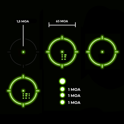 Holosun - Closed Collimator ARO EVO - Green Dot - Solar Panel - Holosun SPR - Black - ARO-EVO-SPR-GR