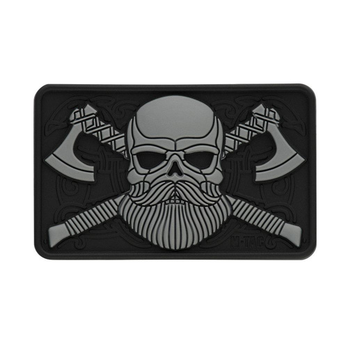 M-Tac - 3D Patch - Bearded Skull - Black / Grey - 51113211