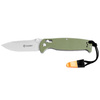 Ganzo - G7412 EDC Folding Knife with Whistle - G-Lock - Green - G7412-GR-WS