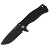 LionSteel - SR Flipper Aluminum Black / Black Blade Folding Knife - SR11A BB