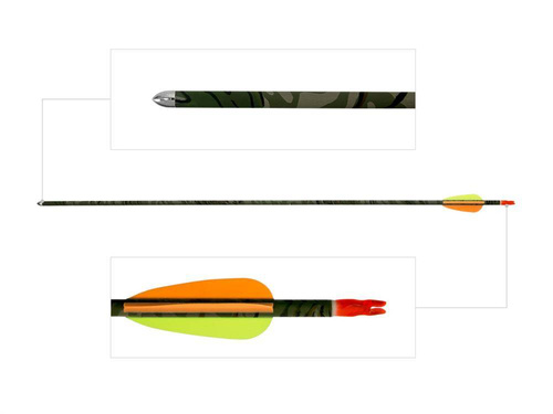Poe Lang - Aluminum Arrow - 29" - Plain Disc Tip - Camouflage - D-001C