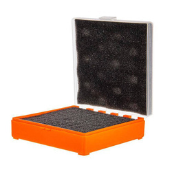 Megaline - Transport Box - 11x11x3.5 cm - Orange-transparent - 607/0002OT