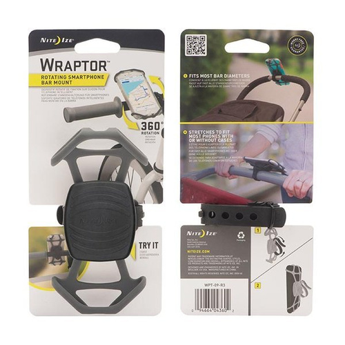 Nite Ize - Wraptor™ Universal Rotating Smartphone Bar Mount - WPT-09-R3
