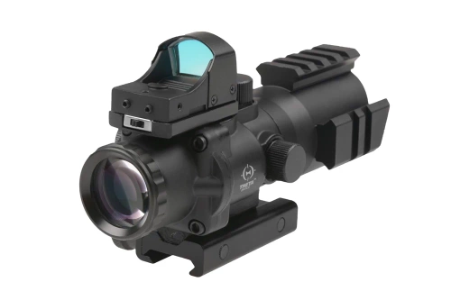 Theta Optics - Rhino Scope with Micro Red Dot Sight - 4x32 - Black - THO-10-011608
