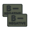 Helikon - PVC Patch - Blood Type - B- NEG - Olive Green - 2pcs