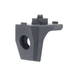 Kruk - Handstop Grip for M-LOK Rail with Hole for QD Suspension - Aluminum - Armor Black - CRC9041