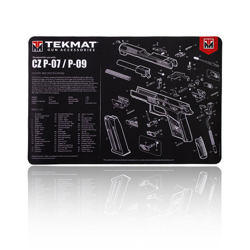 TekMat - Gun Cleaning Mat - CZ P-07 / P-09 - 27x43cm - TEK-R17-CZP07