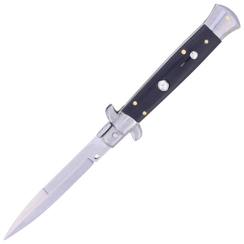 Frank Beltrame - Switch Italian Bayonet Ebony Spring Knife - AISI 420 - Black - FB 23/84B