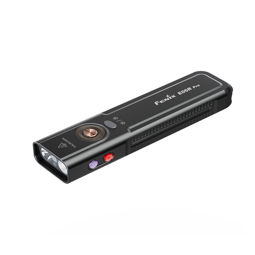 Fenix - Keychain Flashlight E06R Pro - 1600 lm - USB-C - UV/Laser - Black - E06R.11112