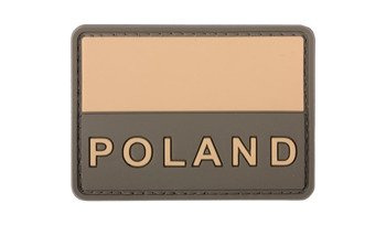 4TAC - 3D Patch - Polish Flag with text - Subdued