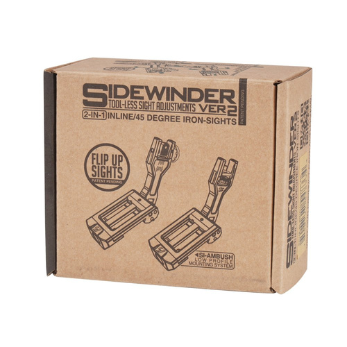Strike Industries - Sidewinder II BUIS Backup Iron Sights - Black - SIDEWINDERII-BK