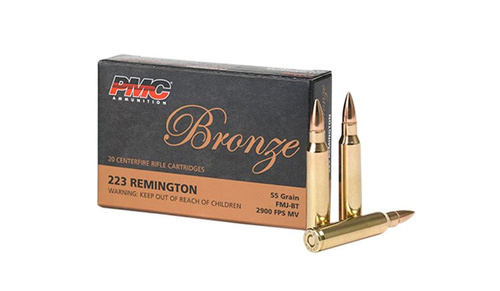 Rifle Ammunition PMC Bronze Boat Tail .223 Rem 55 gr / 3.56 g FMJ-BT rifle ammunition - 223A - 20 rounds - 223SP