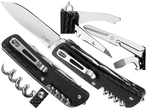 Ruike - LD31-B Multifunctional Pocket Knife - 16 Tools - Black - 340-015