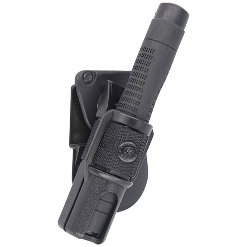 ESP - Hardened Baton Telescopic Ergonomic 18'' Friction with Holster - Friction Lock - Black - ExB-18HE-BK BH-24
