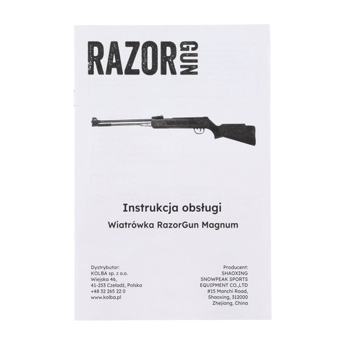 RazorGun - Magnum Air Gun with 4x20 Riflescope - 4.5 mm - Polymer - Black - WF600P 4,5