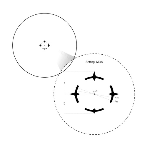 Vector Optics - Prism Sight Paragon 1x18 X-Mini - Black - SCPS-M10