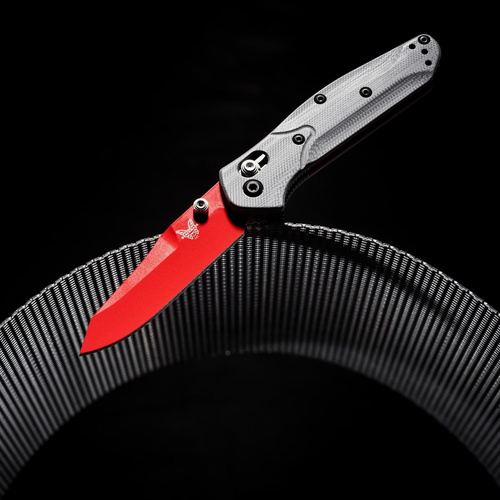 Benchmade - Tactical Knife 945RD-2401 Mini Osborne LE - CPM-S90V - Red - 945RD-2401